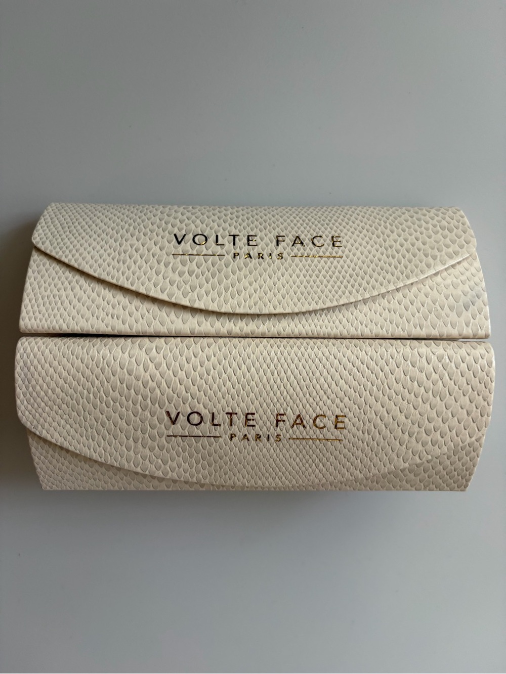 (2) Volte Face Paris Eyeglass Snakeskin print foldover Cases